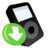 IPod black down Icon